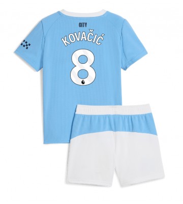 Manchester City Mateo Kovacic #8 Primera Equipación Niños 2025-26 Manga Corta (+ Pantalones cortos)